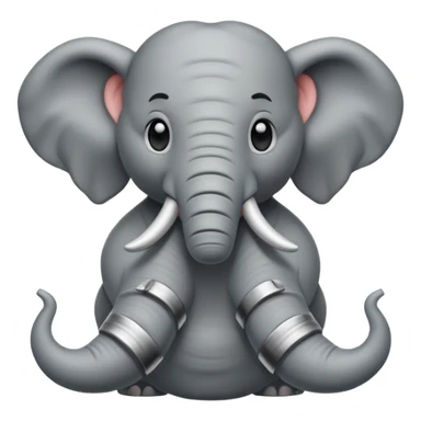 elephant with muscle sticker