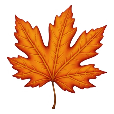 Fall leaf sticker