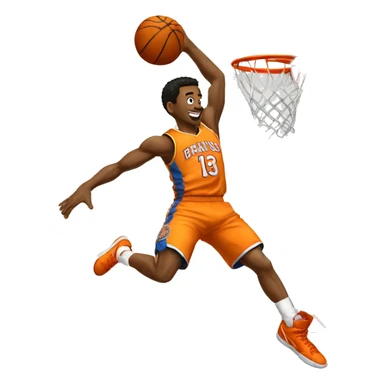 Dunk basketball sticker