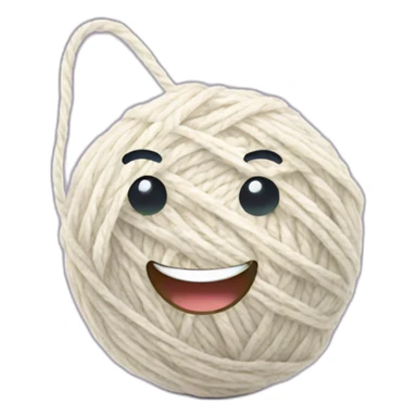 happy ball of yarn sticker