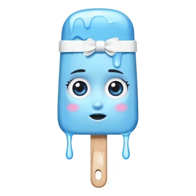 monochrome popsicle with eyes and headband sticker