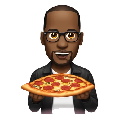 R Kelly eating a pizza  sticker