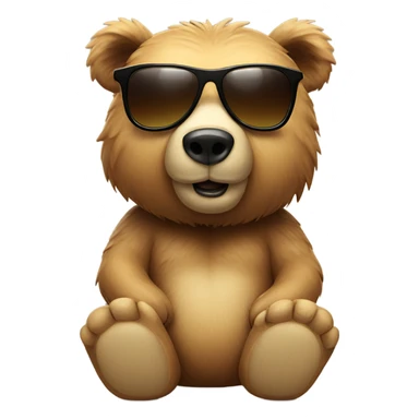 Bear with sunglasses  sticker