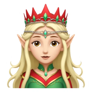 elf woman wearing tiara sticker