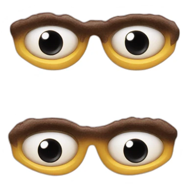 Rodo ojos cafes sticker