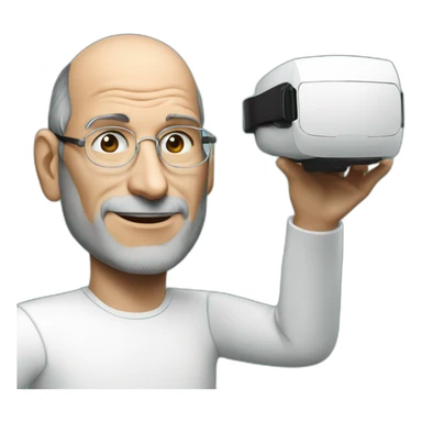 Steve jobs with vr headset sticker