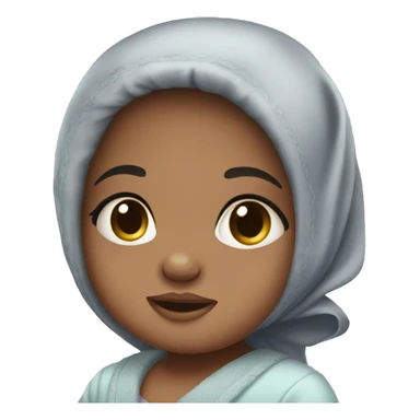 black haired newborn baby girl sticker