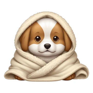 Do a comfy dog In a blanket sticker