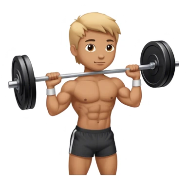 bicep side view holding a barbell sticker