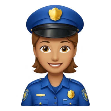 policewoman smile sticker