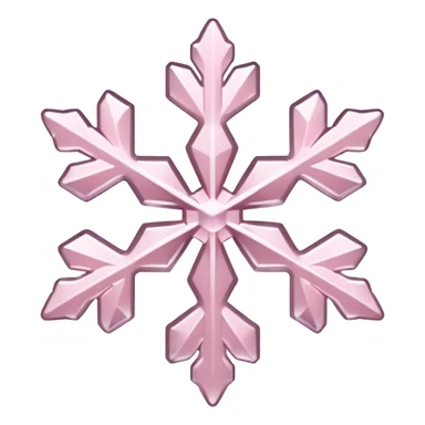 snow flake pale pink 3d icy translucent texture sticker