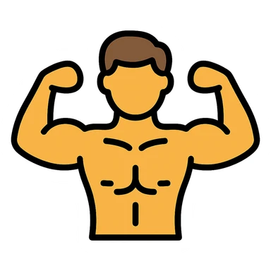 muscular figure sticker