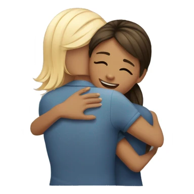 Hug two girlfriends sticker