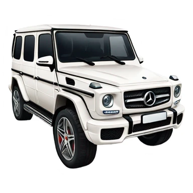 White Mercedes gwagon sticker