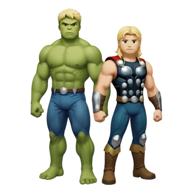 Hulk and thor sticker
