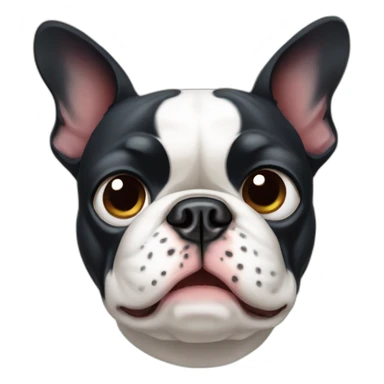 Grumpy and fat Boston Terrier sticker