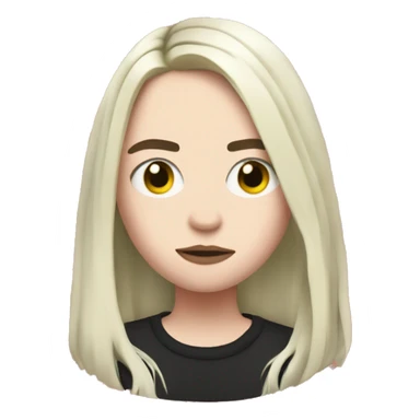 billie eilish with red roots sticker