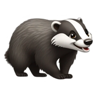 happy badger sticker