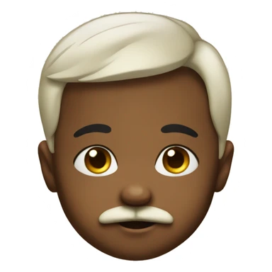 Baby with mustache sticker