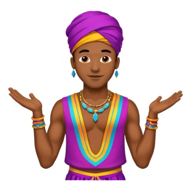 black man festival dancer sticker