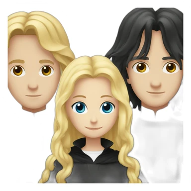 snape standing next to blonde and blue eyed boy sticker