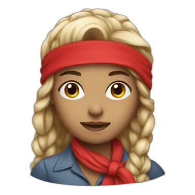 Strong working woman with red bandana sticker