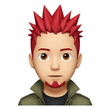 Mike Shinoda red spike hair sticker