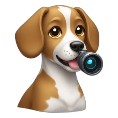 Dog with pi scope sticker