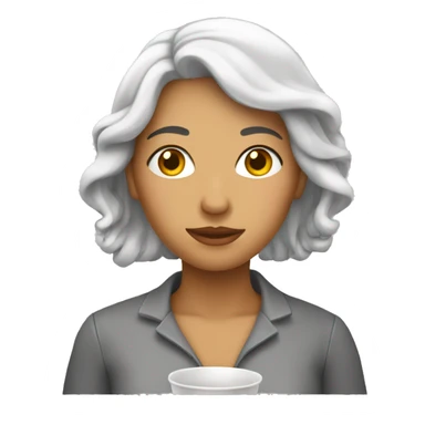 Femme avec soupe de nouille sticker