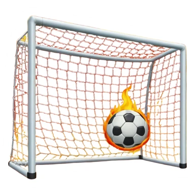 soccer goal in a fiery underworld sticker