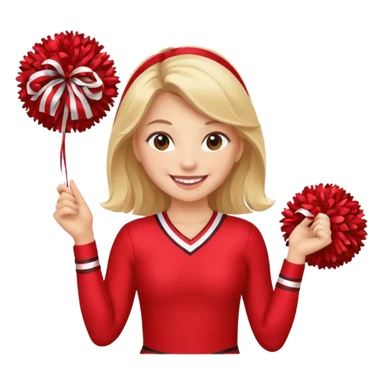 create an emoji of a cheerleader head to foot sticker