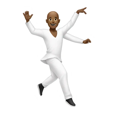 Bald black guy dancing sticker