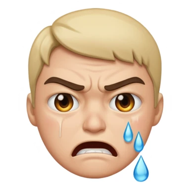 Angry and crying  sticker