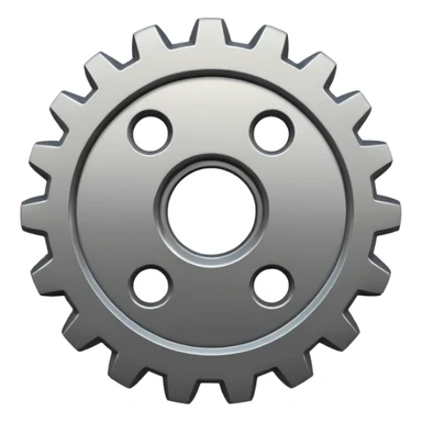 settings gear icon for site navigation. just one gear. no happy face, just grey. only 6 gear bumps sticker