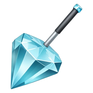 diamond minecraft hoe sticker