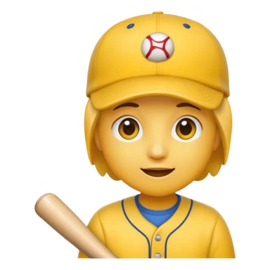 an emoji with no face with a baseball cap on sticker