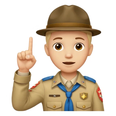 main scouts avec TROIS doigts du milieu levés   sticker