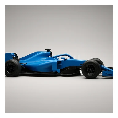 blue Formula 1 car, side view, fast and sporty sticker