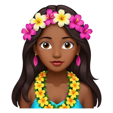 hawaian woman sticker