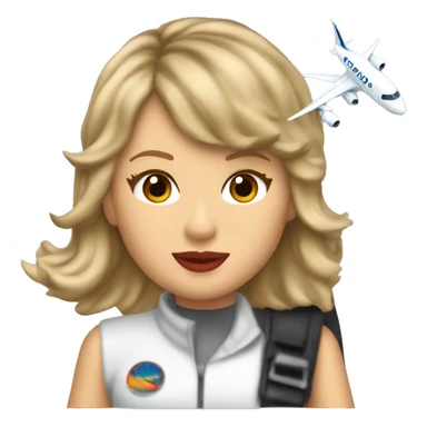 taylor swift riding a jet plane sticker