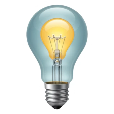Lightbulb – Clear bulb glowing warmly sticker