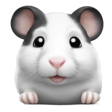Black and white Hamster sticker