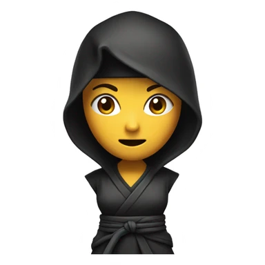 Ninja behind woman pow sticker