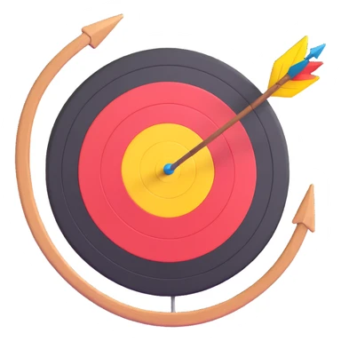 target archery with arrow in center sticker