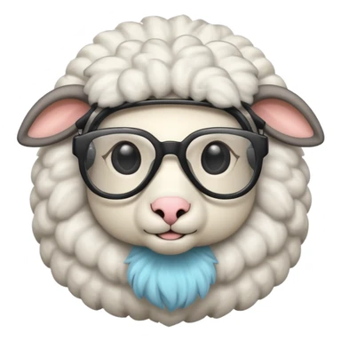 cyber sheep with cool electro glasses sticker