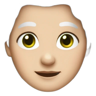 white haired grandma with green eyes sticker