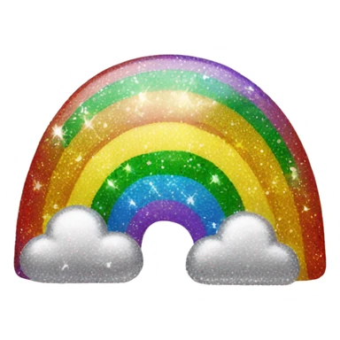 Sparkly rainbow sticker