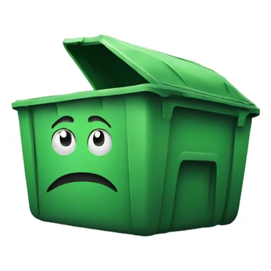 A green big trash  sticker