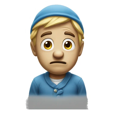 Disappoint smurf sticker