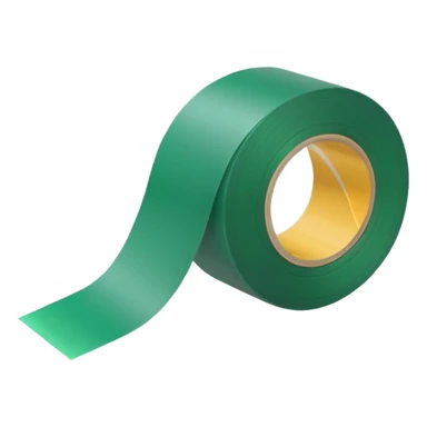 make warm light Green wide tape rolling on the floor sticker